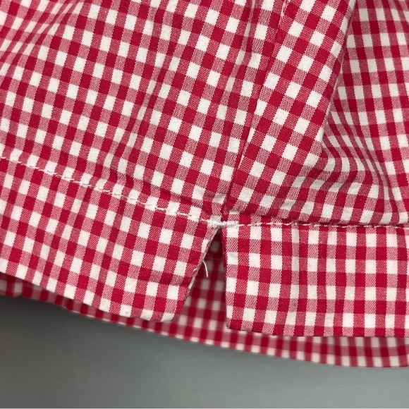 Talbots pink gingham Bermuda style flat front cotton spandex shorts, size
8. - Picture 5 of 7